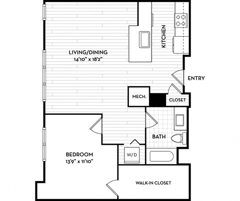 Malden Square Apartments | Malden, MA | 736 Sq Ft Floor Plan