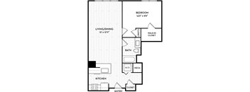 Malden Square Apartments | Malden, MA | 738 Sq Ft Floor Plan