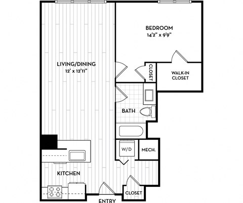 Malden Square Apartments | Malden, MA | 738 Sq Ft Floor Plan