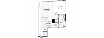Malden Square Apartments | Malden, MA | 748 Sq Ft Floor Plan