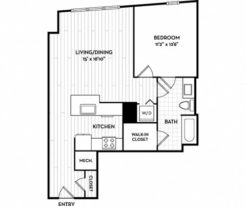 Malden Square Apartments | Malden, MA | 748 Sq Ft Floor Plan