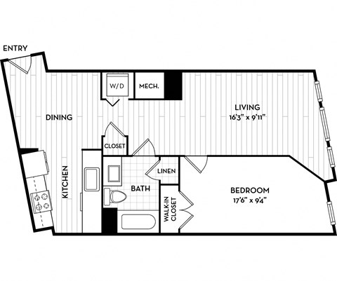 Malden Square Apartments | Malden, MA | 750 Sq Ft Floor Plan