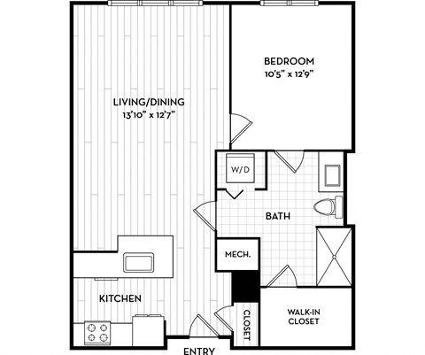 Malden Square Apartments | Malden, MA | 756 Sq Ft Floor Plan