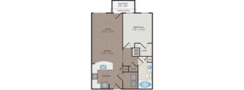 Marshall Park Apartments & Townhomes - Raleigh, NC- Baileywick floor plan 765 Sq Ft