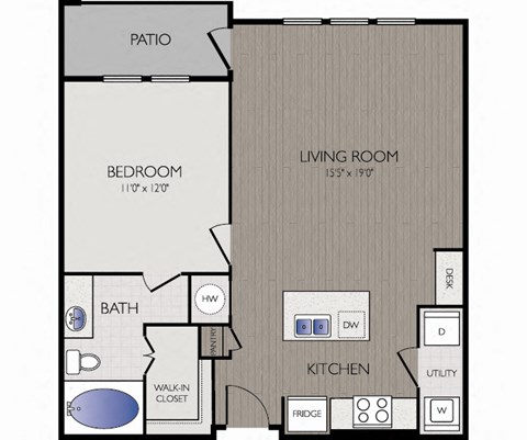 Stoneledge - Grapevine, TX - A2 Floor Plan 767 SF