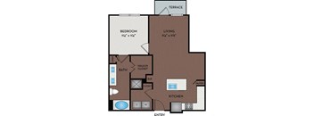 Larq Henderson Apartments | Dallas, TX | 11F2A Floor Plan 781 SF