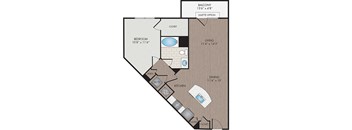 Marshall Park Apartments & Townhomes - Raleigh, NC- Carolina floor plan 799 Sq Ft