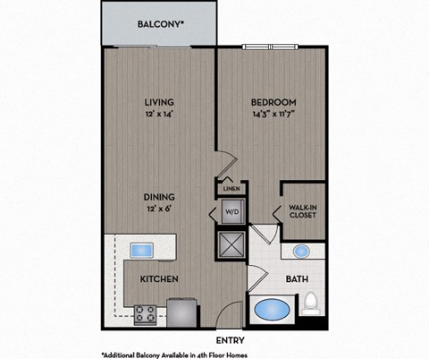 The District Boynton - Boynton Beach, FL - 11F1 Floor Plan 800 SF