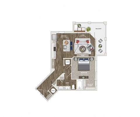 Briley apartments - downtown Matthews, NC - 11F3 Floor Plan 815 SF
