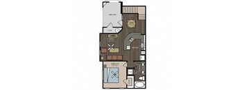 Avion on Legacy - Scottsdale, AZ Apartments - A3 Floor Plan 822 SF