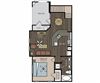 A3 Floor Plan Avion on Legacy - Scottsdale, AZ Apartments - A3 Floor Plan 822 SF