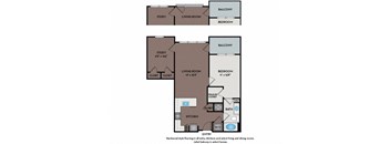 Mallory Square | Rockville, MD | 11S1A Floor Plan 854 SF