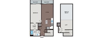 Vinings Lofts and Apartments - Atlanta, GA - A1 Loft Floor Plan