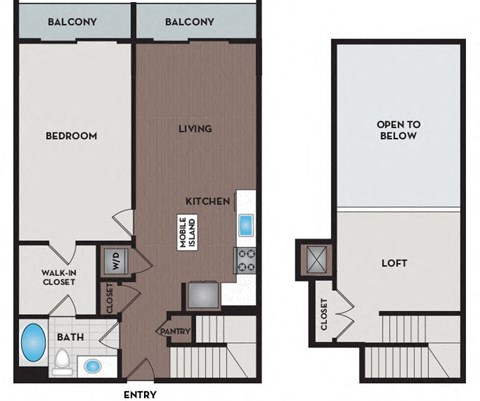 Vinings Lofts and Apartments - Atlanta, GA - A1 Loft Floor Plan