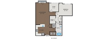 The Reserve at Tysons Corner - Raleigh, NC- Chanel floor plan 920 Sq Ft