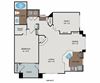 Travertine Floor Plan Boulder Creek - Sammamish, WA Apartments - Travertine Floor Plan 928 SF