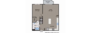 The District Boynton - Boynton Beach, FL - 11F2 Floor Plan 980 SF