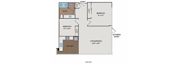 The Matisse - Portland, OR - Rembrandt floor plan 1013 Sq Ft