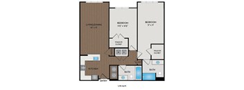 The Reserve at Tysons Corner - Raleigh, NC- Jacobs floor plan 1176 Sq Ft