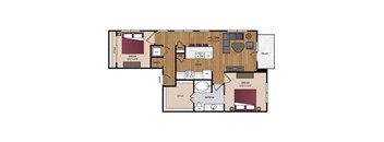 Stella - Dallas, TX - 21F1A Floor Plan 936 SF