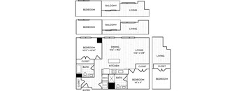 Velo Forest Hills Apartments - B5 Floor Plan 1006-1069 Sq Ft  - Boston, MA Apartments