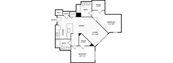Malden Square Apartments | Malden, MA | 1011 Sq Ft Floor Plan