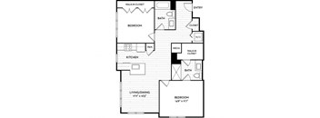 Malden Square Apartments | Malden, MA | 1014 Sq Ft Floor Plan