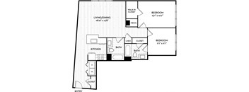 Malden Square Apartments | Malden, MA | 1048 Sq Ft Floor Plan