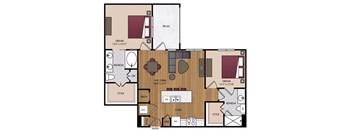 Stella - Dallas, TX - 22F2A Floor Plan 1067 to 1098 SF