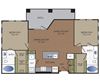 B1 Stoneledge - Grapevine, TX - B1 floor plan 1070 Sq Ft