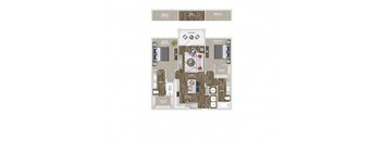 Briley apartments - downtown Matthews, NC - 22F1 Floor Plan 1075 SF