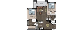 Avion on Legacy - Scottsdale, AZ Apartments - B2 Floor Plan 1077 SF