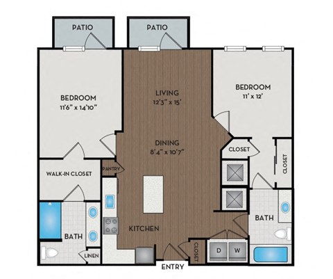 Reserve at Tysons Corner Apartments | Vienna, VA | The Oxford Floor Plan