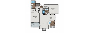 Boulder Creek - Sammamish, WA Apartments - Slate Floor Plan 1078 SF