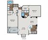 Slate Floor Plan Boulder Creek - Sammamish, WA Apartments - Slate Floor Plan 1078 SF