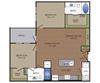 B2 Stoneledge - Grapevine, TX - B2 floor plan 1134 Sq Ft