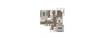 Briley apartments - downtown Matthews, NC - 22F4A Floor Plan 1138 SF
