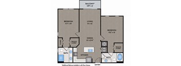 The District Boynton - Boynton Beach, FL - 22F2 Floor Plan 1165 SF