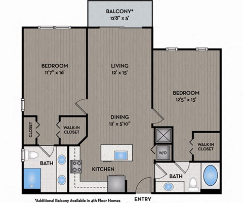 The District Boynton - Boynton Beach, FL - 22F2 Floor Plan 1165 SF