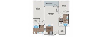Metro 112 Apartments - Bellevue, WA - Wave-I floor plan 1210 Sq Ft