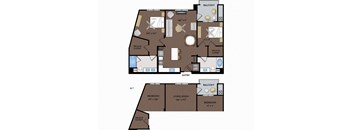Joule La Floresta - Brea, CA - 22F4A Floor Plan 1183 SF