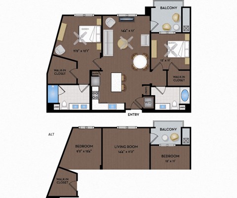 Joule La Floresta - Brea, CA - 22F4A Floor Plan 1183 SF