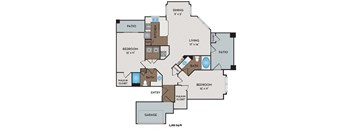 Boulder Creek - Sammamish, WA Apartments - Cobblestone Floor Plan 1203 SF