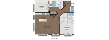The Reserve at Tysons Corner - Raleigh, NC- Lagerfeld floor plan 1209 Sq Ft