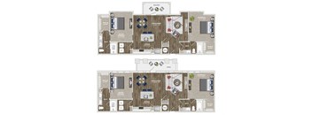 Briley apartments - downtown Matthews, NC - 22F6 Floor Plan 1220 SF