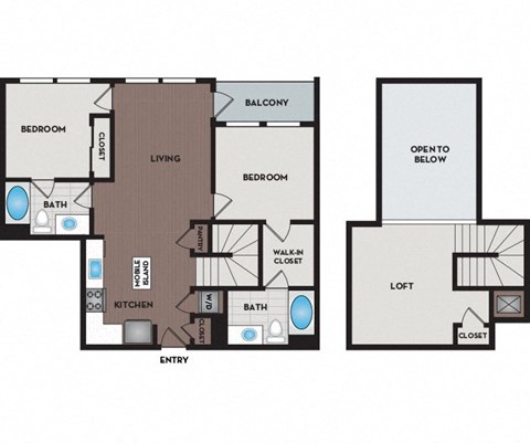 Vinings Lofts and Apartments - Atlanta, GA - B1 Loft Floor Plan