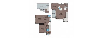 NoA on McNeil Apartments - Round Rock Austin, TX - 22T3 Floor Plan 1267 SF