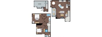 NoA on McNeil Apartments - Round Rock Austin, TX - 22T3 Floor Plan 1267 SF