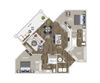 22F9 Floor Plan Briley apartments - downtown Matthews, NC - 22F9 Floor Plan 1297 SF