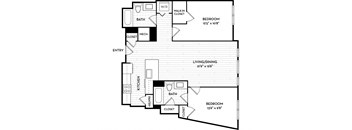 Malden Square Apartments | Malden, MA | 977 Sq Ft Floor Plan